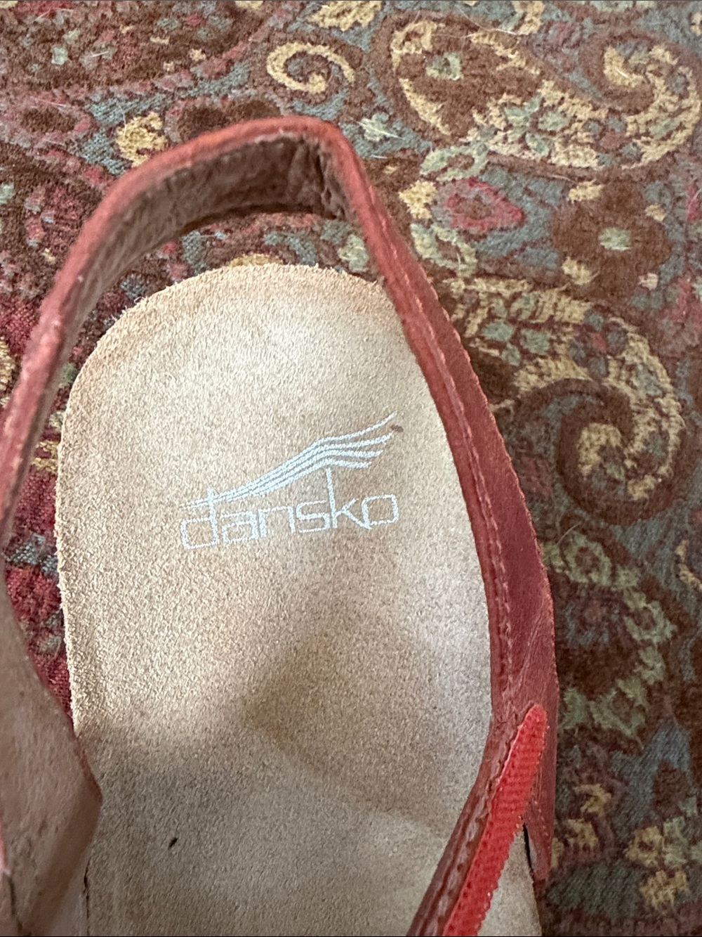 Dansko Rebekah coral leather waxy burnished sandals size EU 39 EUC - Picture 8 of 9